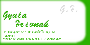 gyula hrivnak business card